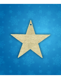 Décoration de Noël en bois Étoile