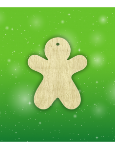 Décoration de Noël en bois Bonhomme en pain d'épice