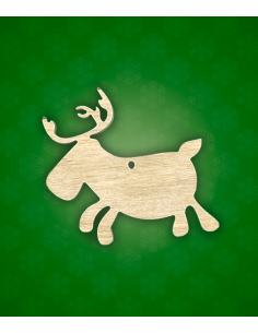 Décoration de Noël en bois Renne