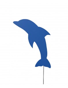 Dauphin en métal peint à...