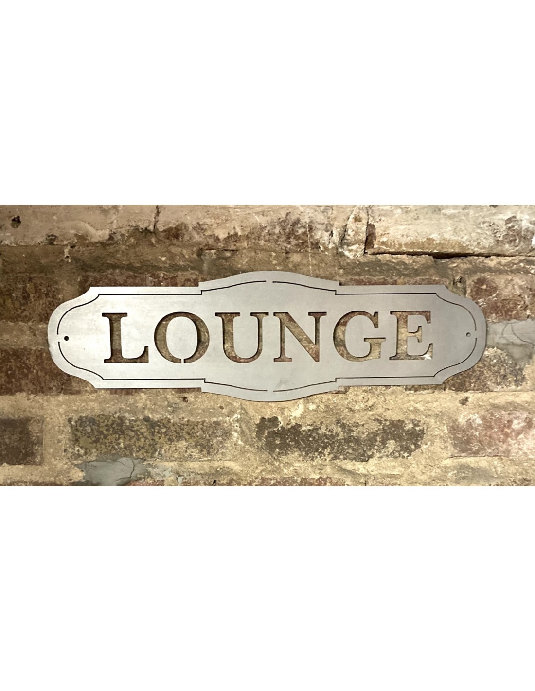 Plaque décorative en acier brut "Lounge"