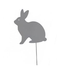 Lapin en métal peint à...