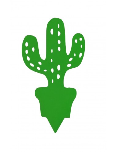 Cactus à trois branches en métal peint