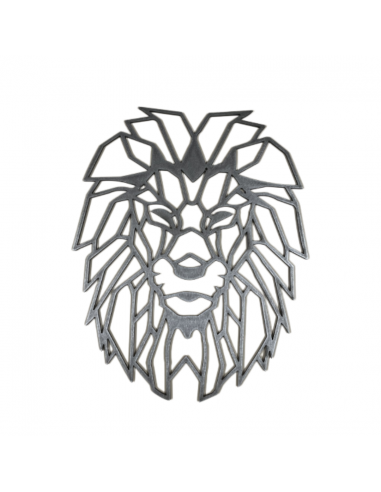 Plaque décorative en métal brut Lion...