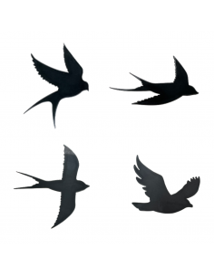 Ensemble de 4 hirondelles