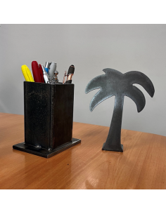 Petit palmier à poser en métal brut 2