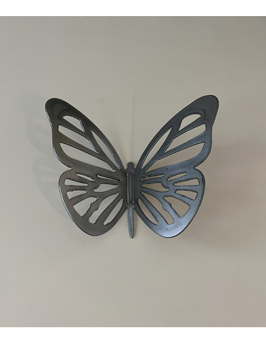 Décoration murale papillon en métal brut pliable modèle 8