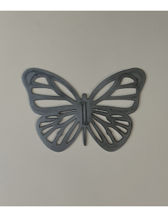 Décoration murale papillon en métal brut pliable modèle 8 2