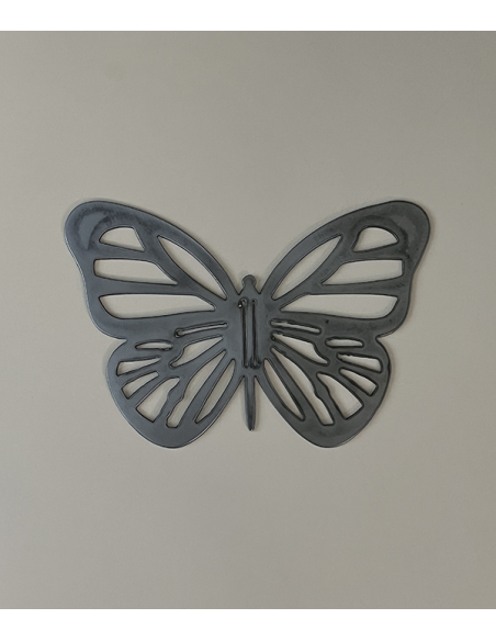 Décoration murale papillon en métal brut pliable modèle 8