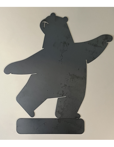 Pêle-mêle ours en métal brut