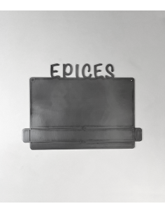 Étagère à épices en métal brut 2