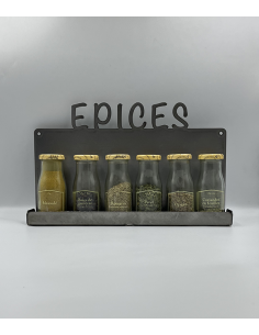 Étagère à épices en métal brut