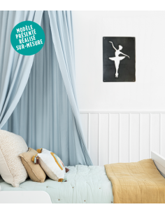 Plaque décorative en métal brut Danseuse 2