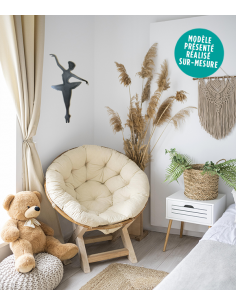 Décoration murale Danseuse en métal brut 2