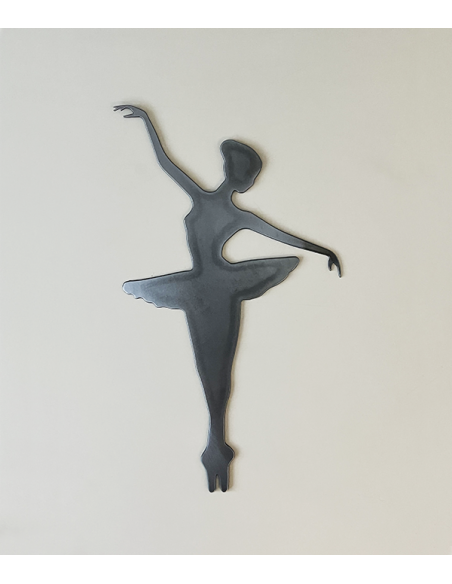 Décoration murale Danseuse en métal brut