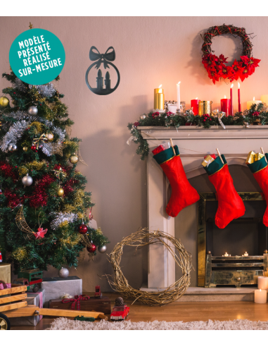 Grand Traîneau Du Père Noël En Métal - Décoration Noël - 99x36x61 Cm - NEUF